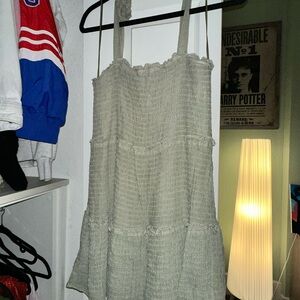 Altar'd State Sage Green Textured Dress